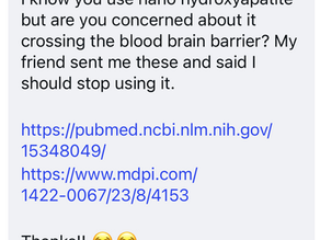 Does Nano-Hydroxyapatite Cross the Blood Brain Barrier?