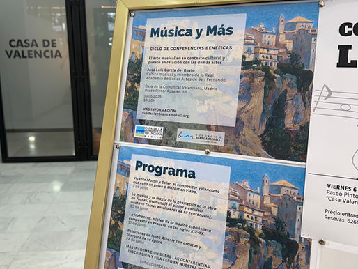 Tercer Ciclo de Conferencias Benéficas "Música y Más"