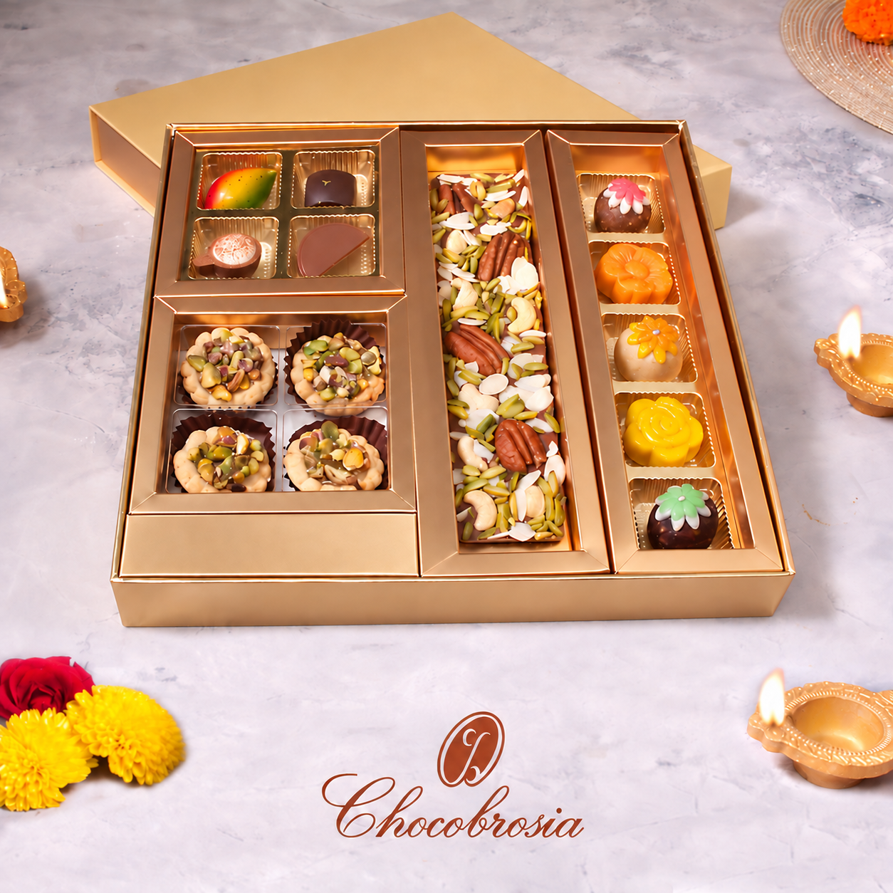 Showstopper Diwali Gift Box - with Pistachio tartlets