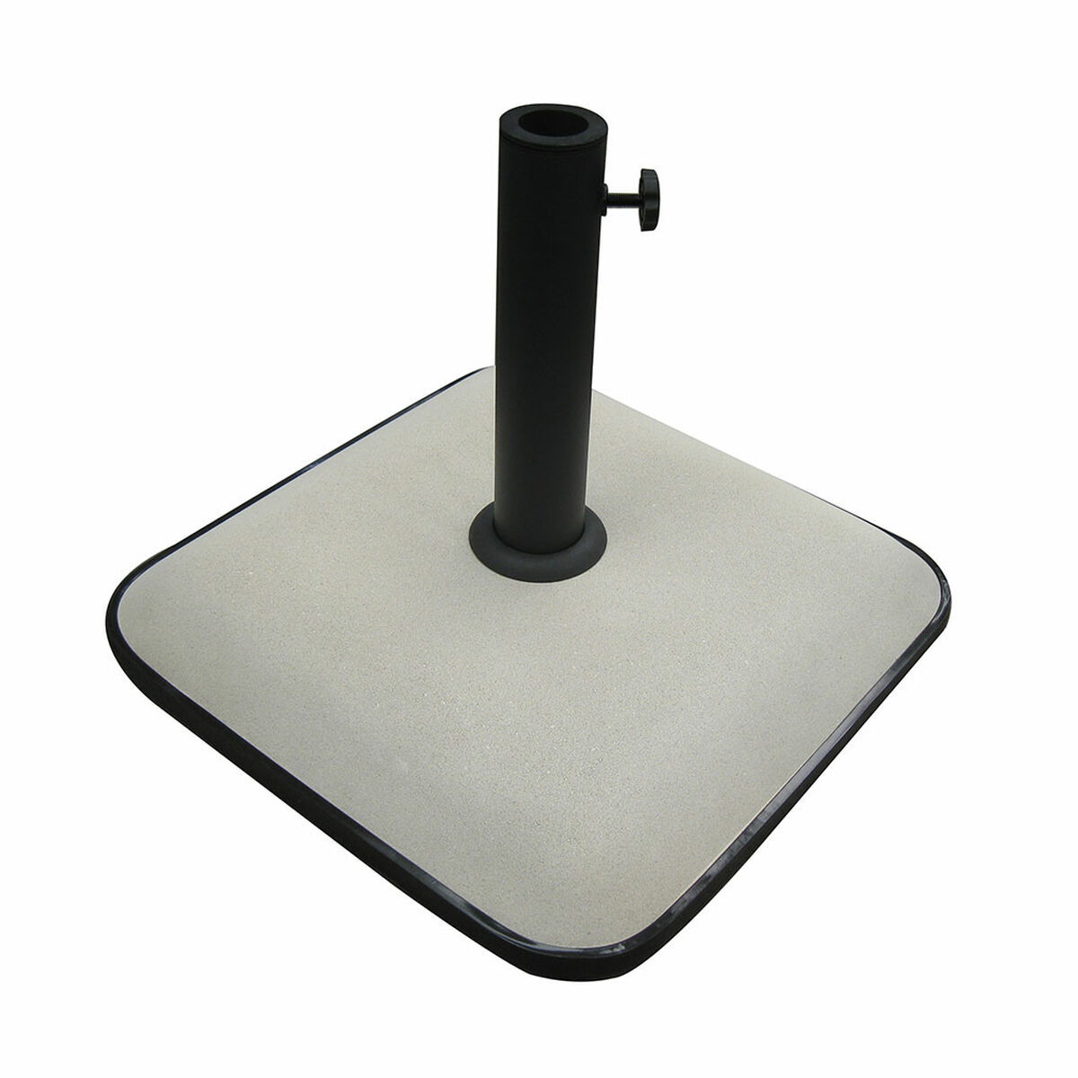 Marbueno Base Ombrellone Quadrata Cemento 45X45X7,3 cm 25KG Bianco Giardino, Pi