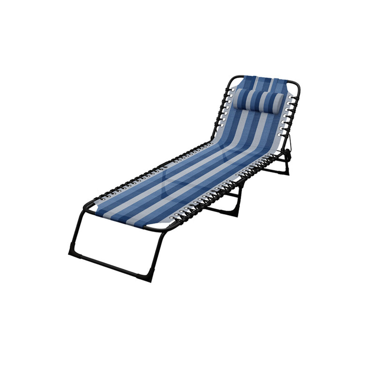 Marbueno Sdraio Pieghevole Acciaio Con Cuscino Giardino e Piscina 190X58X27 cm