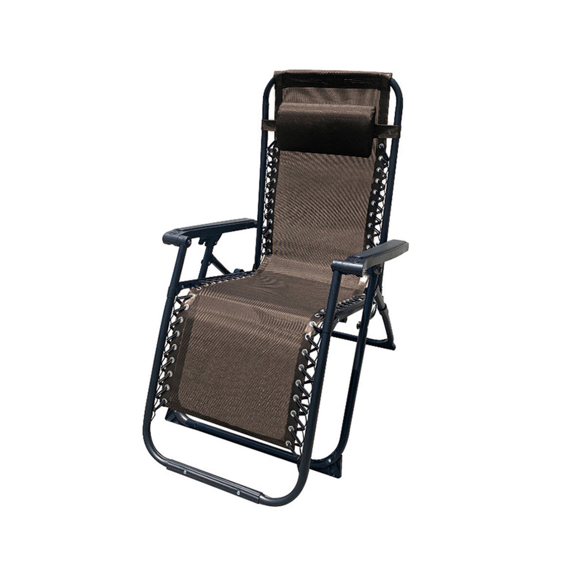 Marbueno Sdraio Pieghevole Acciaio Con Cuscino Giardino e Piscina 90X66X108 cm