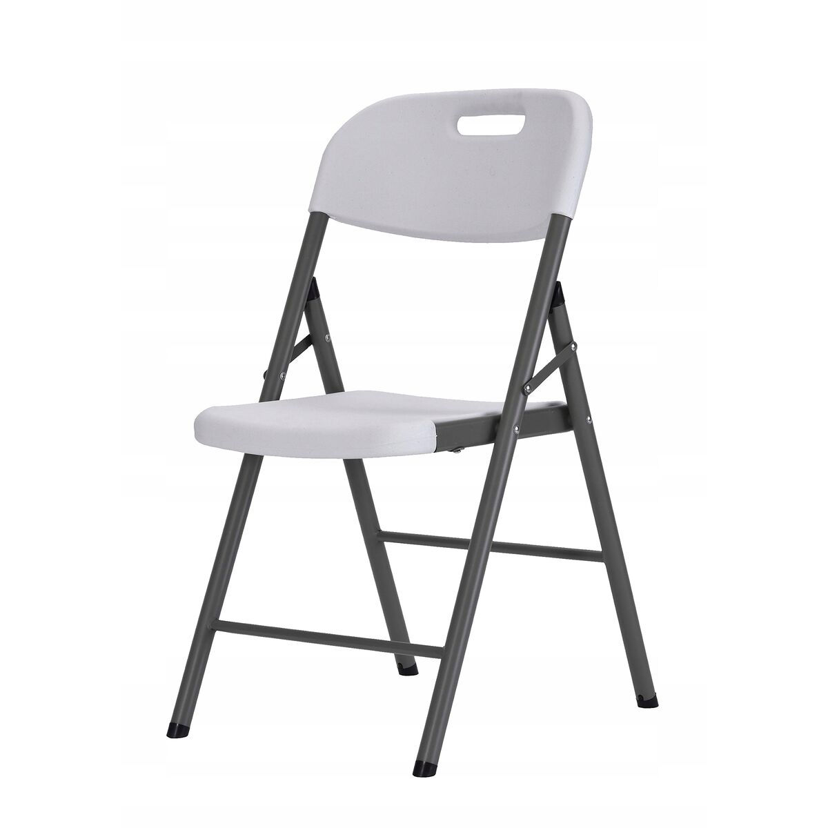 Marbueno Sedia Pieghevole Resina Bianca 44x53x83 cm Catering, Spiaggia e Campeg