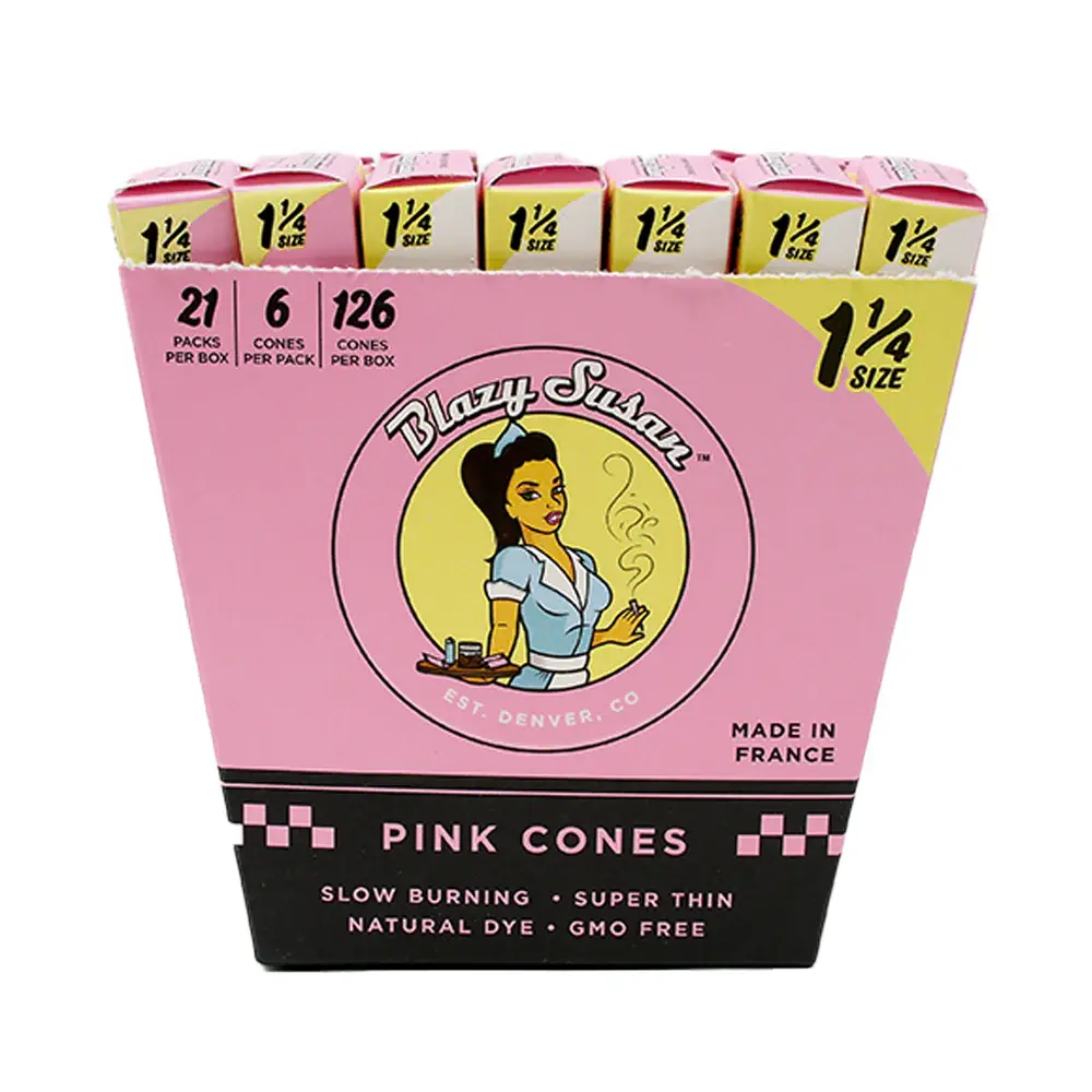 Blazy Susan Pink Paper Cones | 1 1/4