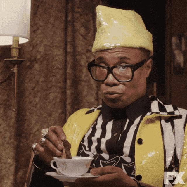 sipping tea