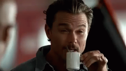 sipping tea