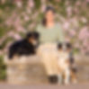 Wendy and her dogs anjoying a visit to the University of Kentucky Arboretum