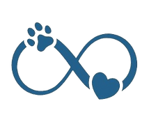 Infinity sign with a paw and a heart