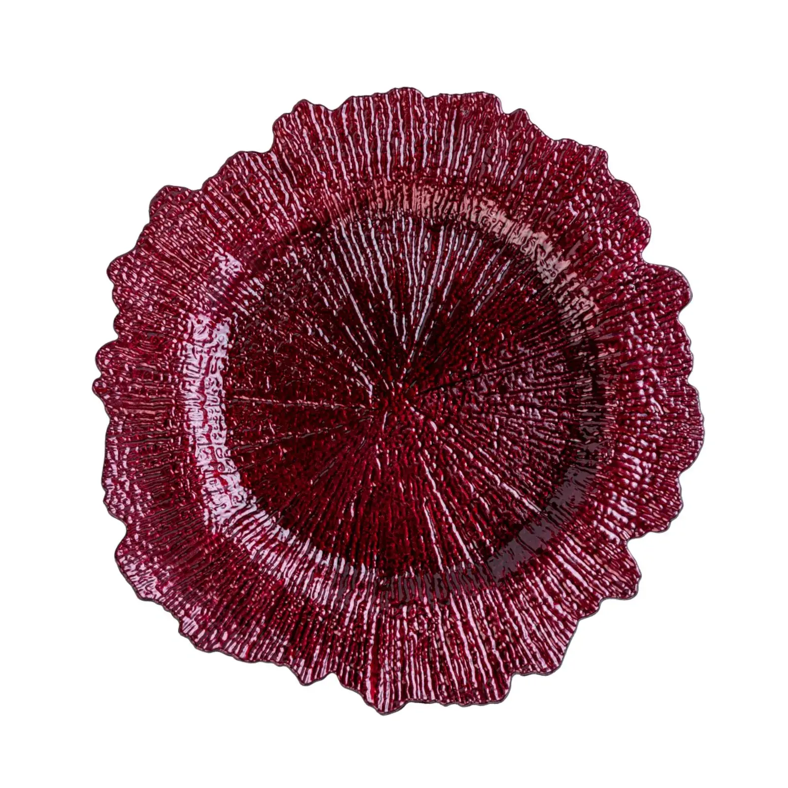Burgundy Reef Charger Plate