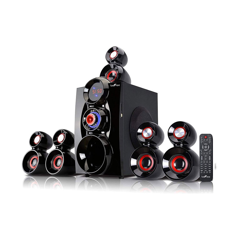 Thumbnail: beFree Sound 5.1 Channel Bluetooth Surround Sound Speaker System- Red