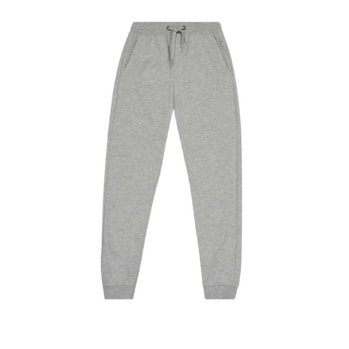 Women Grey Melange Terry Drawstring Track Pants