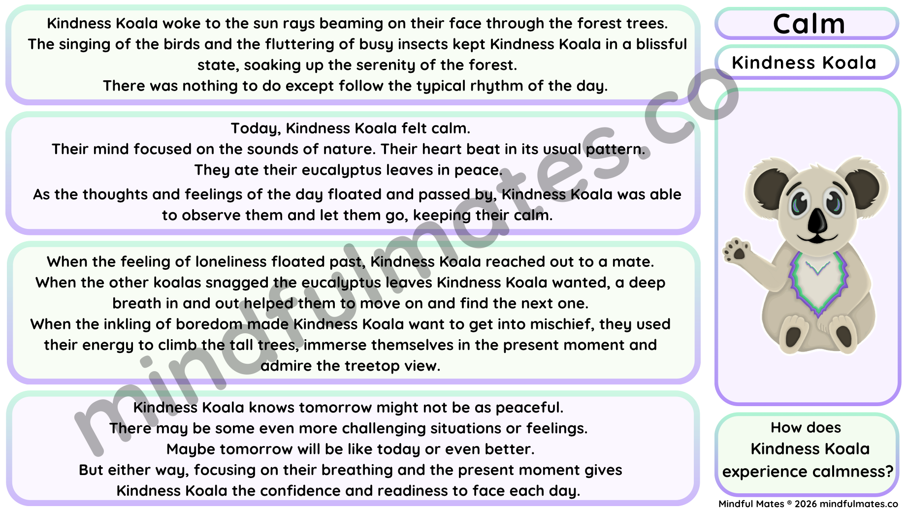 Calm Emotion Analysis with Kindness Koala