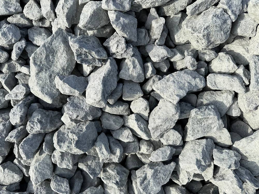 Close-up of 1-3 inch clear crush showing washed angular stone at Kel-Mor Enterprises