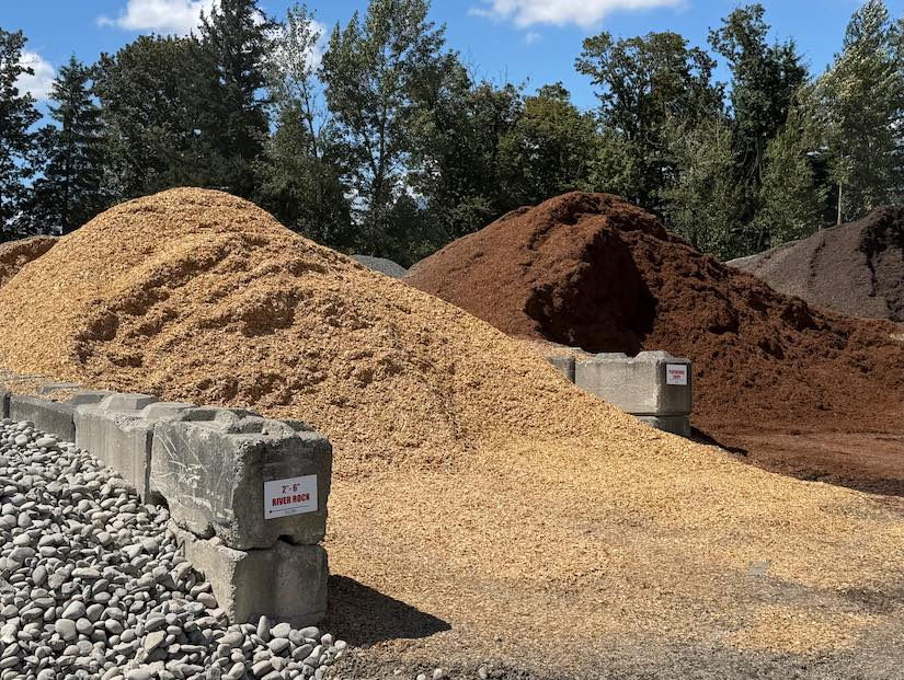 Mulch yard piles Kelmor