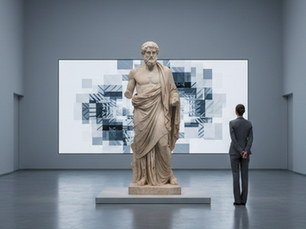 Antike Statue in einem Museum als Symbol für eine kluge Positionierung als Berater.