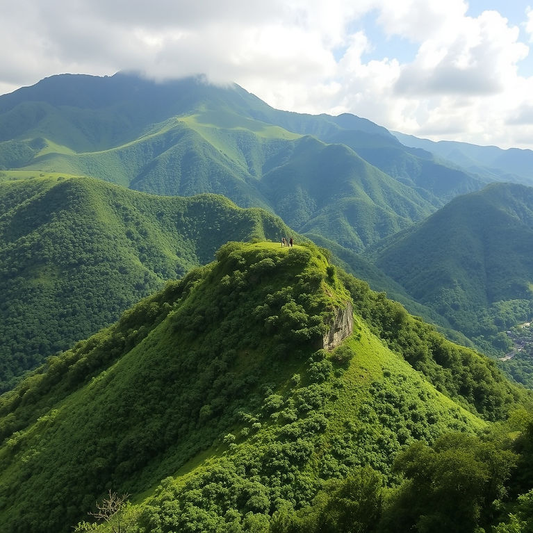 beautiful green mountains in Michoacán Mexico .jpg