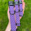 Thumbnail: Purple polka dot fabric collar