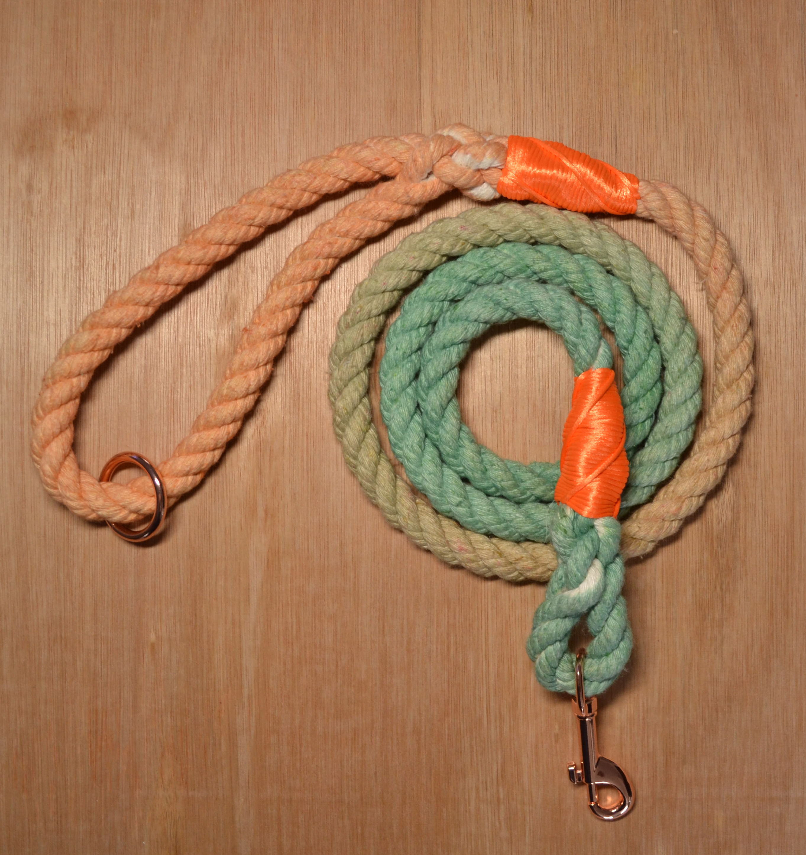 Orange and green ombre / Neon orange + Rosegold HW