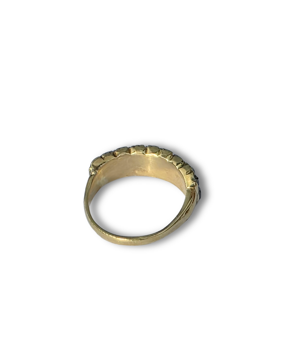 Thumbnail: Incredible Georgian diamond 2 row ring