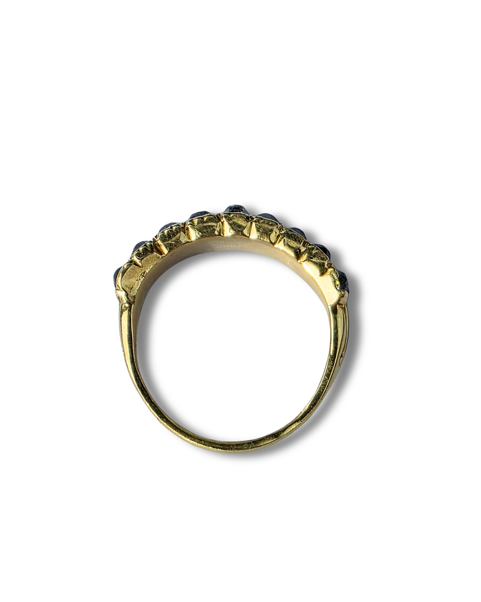 Thumbnail: Incredible Georgian diamond 2 row ring