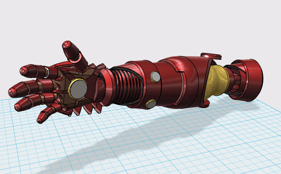 3D iron-man-hand