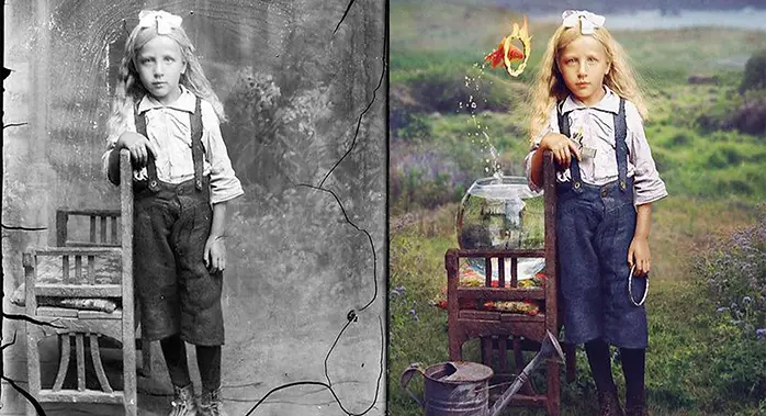 color restoration photo restoration photoshop request