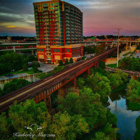 Drone Pics Richmond Skyline Sunset Pipeline Trail