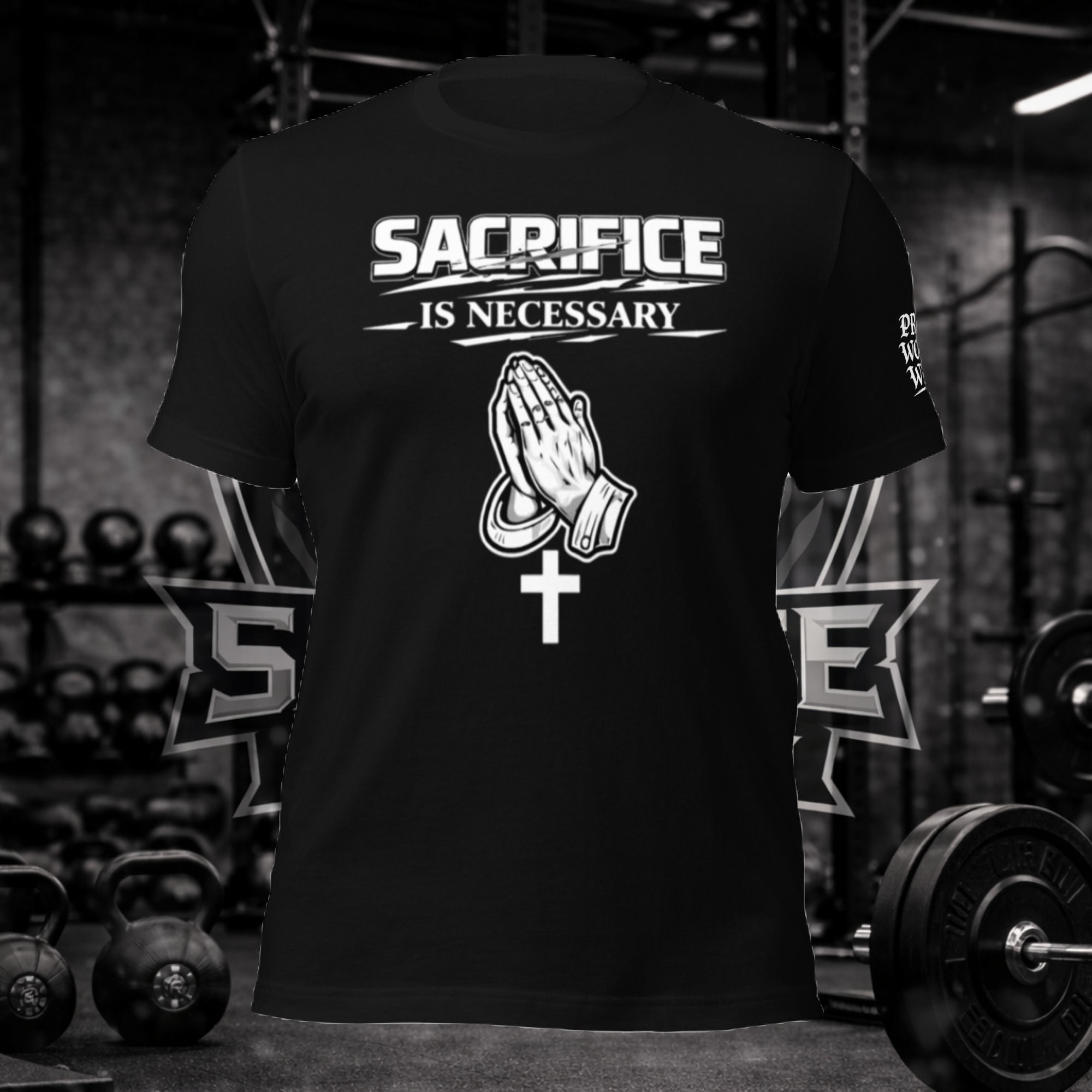 MEN SACRIFICE DEDICATED LOGO T SHIRT