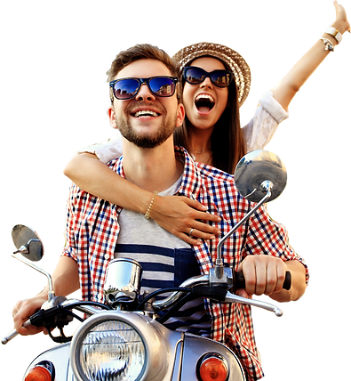 Travel Hotel Vacation Honeymoon Resort, couple  motorcycle, transport,  glasses png.png