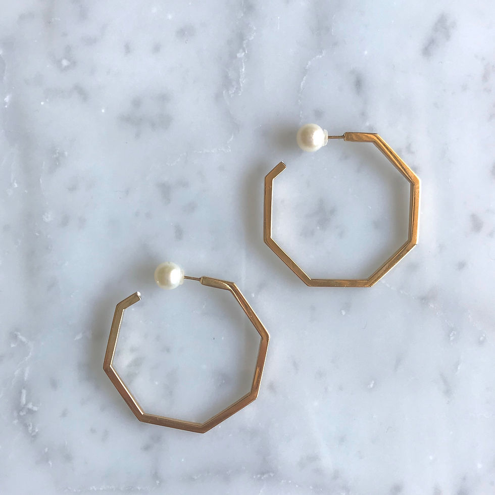 サムネイル： "Octagon" Hoop Pierce