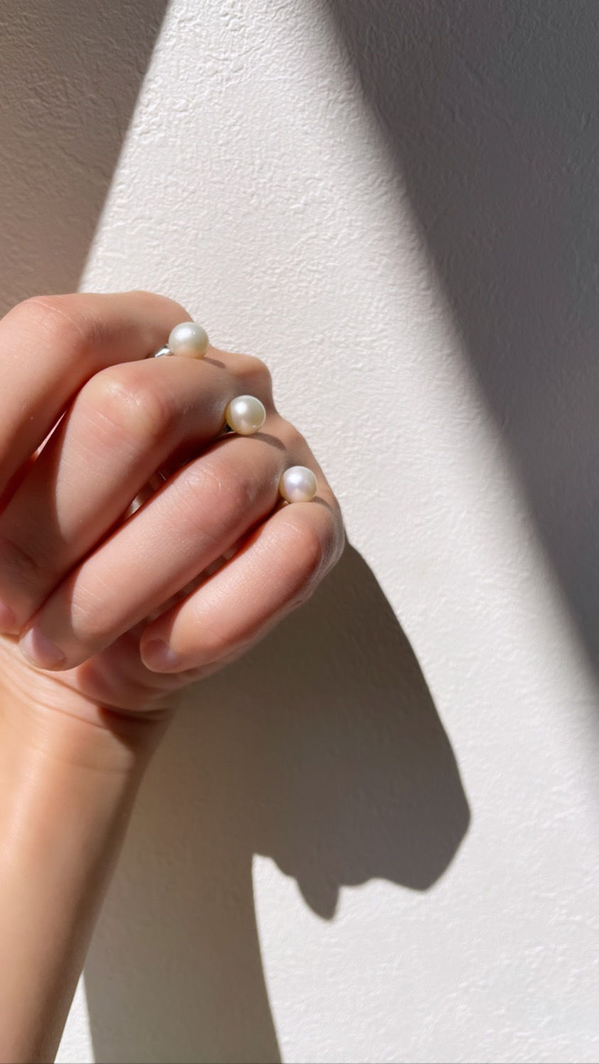 サムネイル： Pearl Double Ring