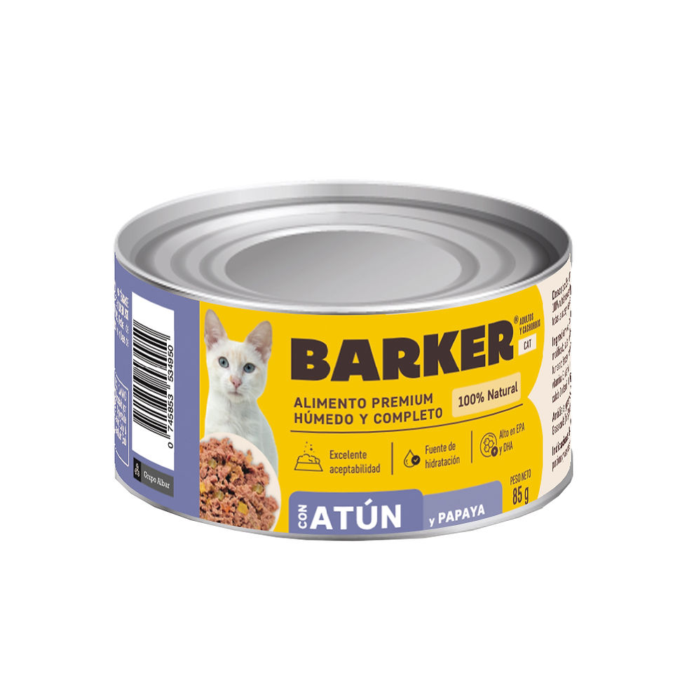 Alimento Húmedo para Gatos Atún y Papaya Barker - 85 Gr