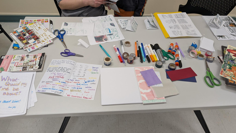 Makers Table- make zines to trade!