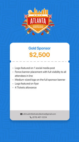 sponsor package $2500