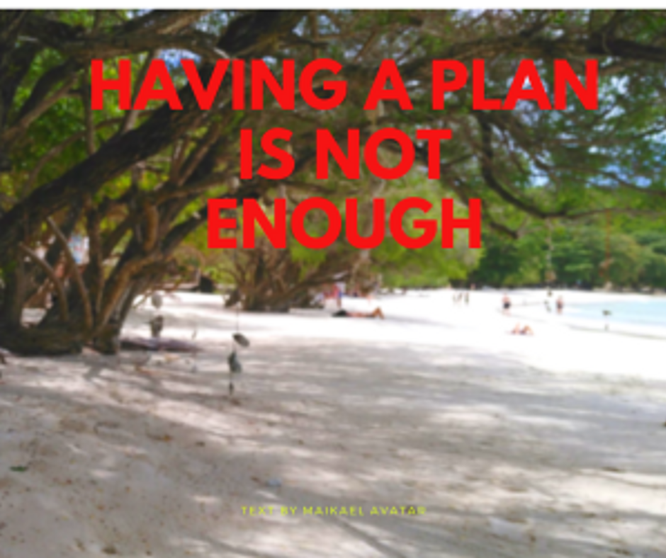 Having a plan is not enough