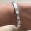 Thumbnail: Mother pearl bangle in silver 925