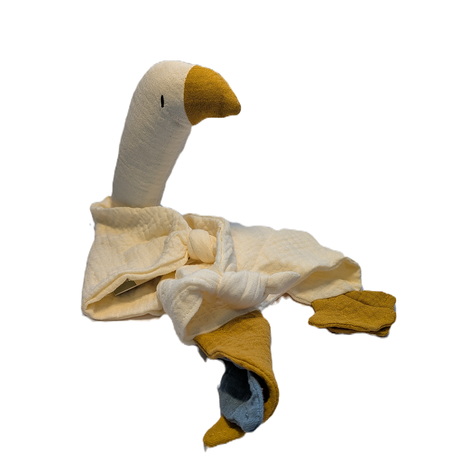 Doudou oie plié avec la tête debout 