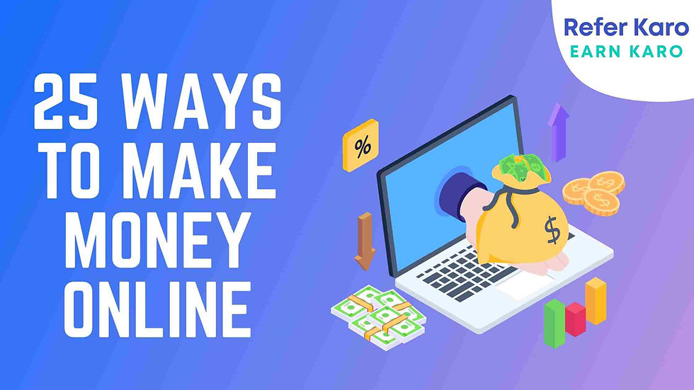25 Ways to Make Money Online: a blog with ideas and tips on how you can make money online.