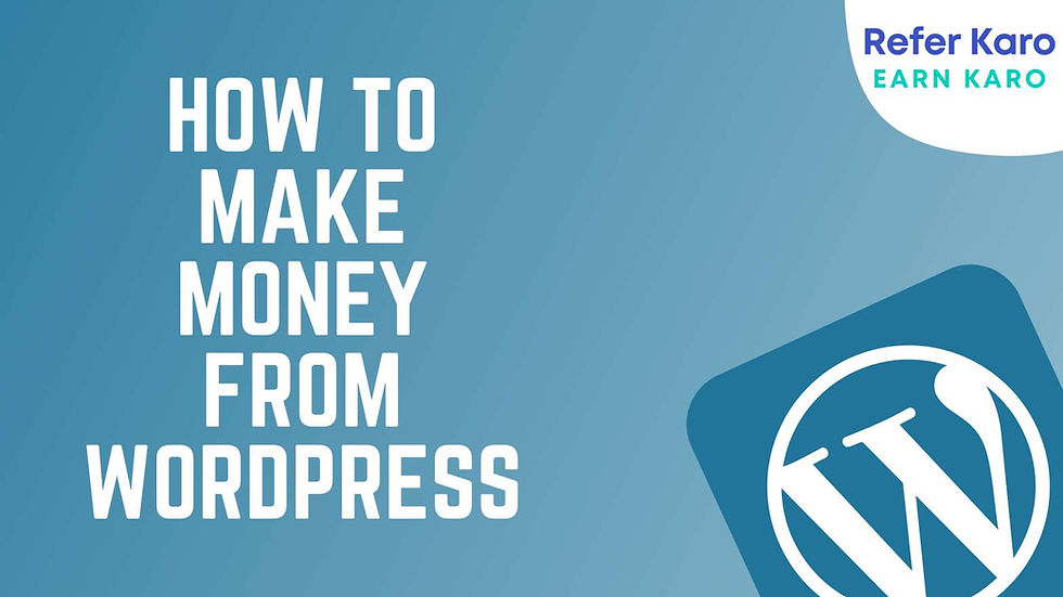 How to Make Money from WordPress