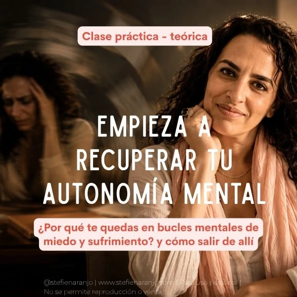Stefie Naranjo explicando como parar de pensar tanto