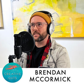 Brendan Mccormick in front of microphone