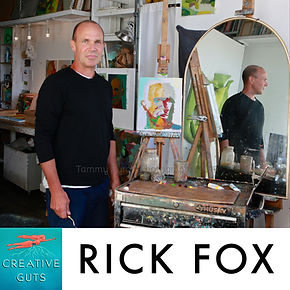 Rick Fox standing in art studio