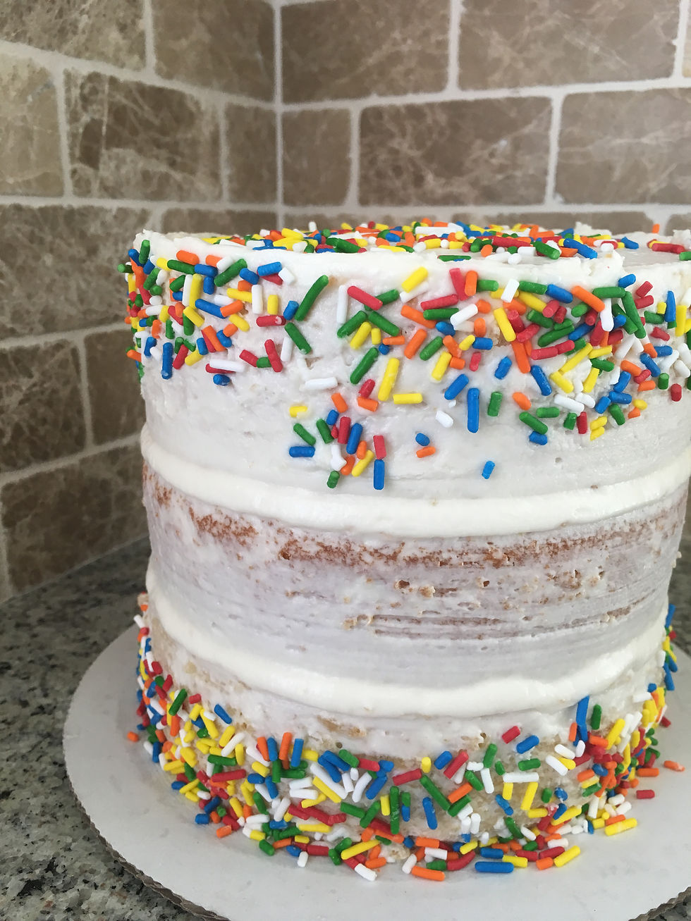 Semi-naked birthday cake