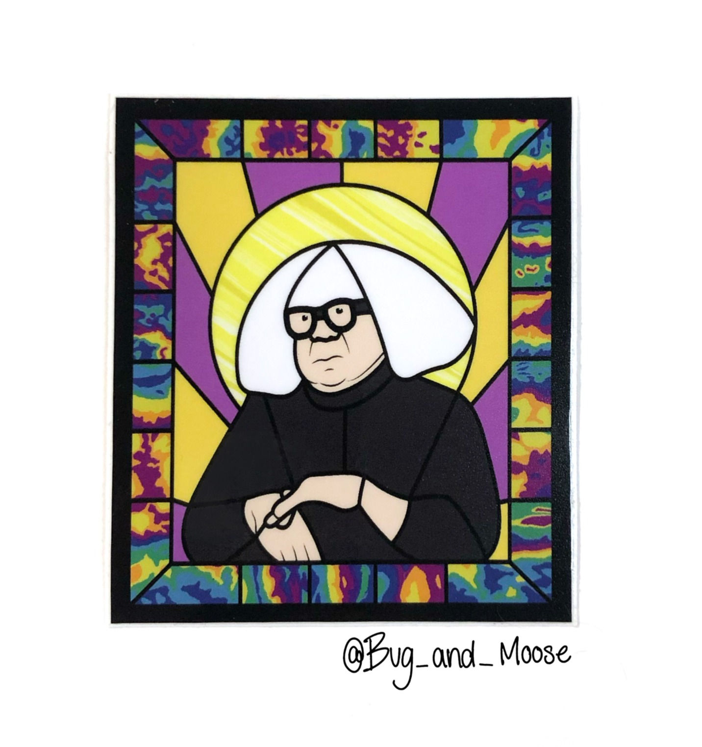 It's Always Sunny | Saint Devito Vinyl Sticker Stained Glass Inspired