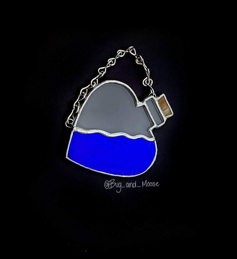 Thumbnail: Glow in the Dark Potion Bottle Stained Glass Piece