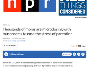 NPR: Thousands of moms are microdosing with mushrooms to ease the stress of parenting