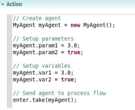 An event that programmatically creates new agents