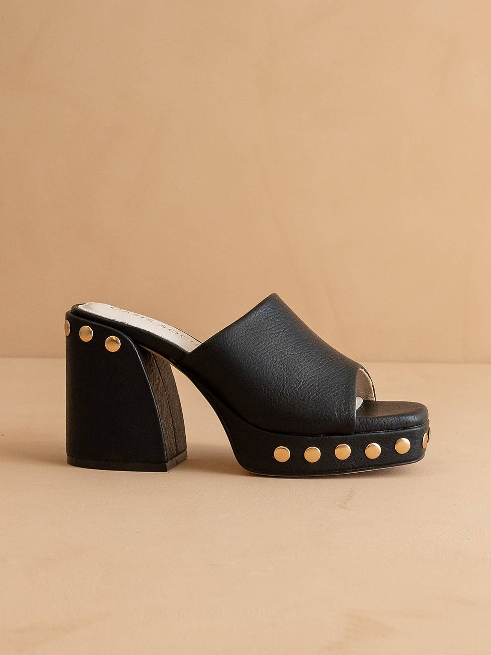 Thumbnail: The Leona | Black Studded Platform Heel