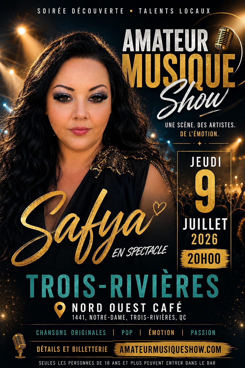 ✨ Safya en direct à l'Amateur Musique Show | Trois-Rivières