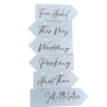fun directional signs for a wedding